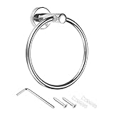 Tool parts 304 Stainless Steel Towel Ring With Screws - 6.49 x 1.96 x 3.74 Inch - Silver Tone