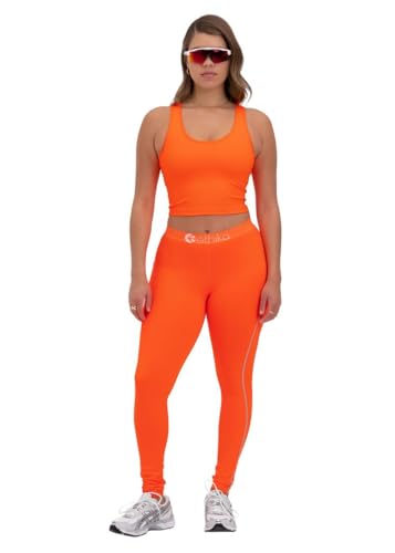 Sujetador de línea larga Ethika Subzero naranja para looks urbanos