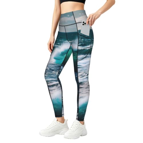 Conjuntos de entrenamiento aguamarina con leggings para mujer, perfectos para tu ejercicio diario