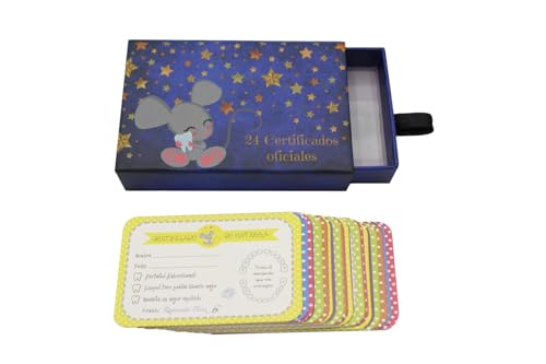 Qué Kawaii® Kit Ratón Pérez – Caja de los Dientes con 24 Certificados + Diario + Cuento Interactivo | Regalo Niño Caída de Dientes | Puerta Ratoncito Pérez Complemento