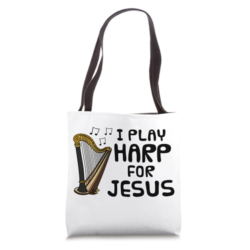 Bolso tote para harpista cristiana: 'I Play Harp For Jesus' miniatura 1