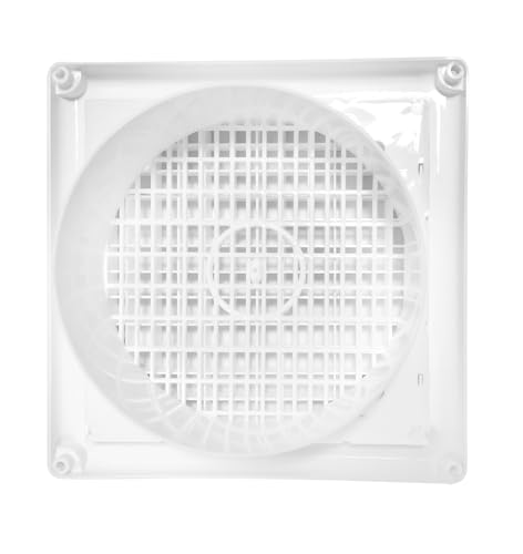 Image of 6 Inch Chimney Vent Cover for Kitchen Pipe Outer Vent Cap /Ventilation Cap /Exhaust Pipe Cowl (150mm) White