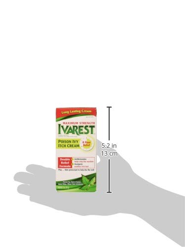Image of Ivarest Poison Ivy Itch Cream, 2 Ounces, Poison Ivy Cream, Max Strength Poison Ivy Relief, Poison Ivy Treatment, Poison Oak, Insect Bite Relief, Fast-Acting Itch Relief, Anti-Itch, Medicated, 1 Pack