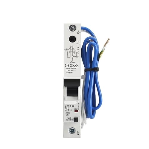 Disjoncteur électronique compact 18mm avec protection différentielle 30mA 6A - 2