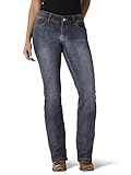 Wrangler womens Western Plus Size Mid Rise Stretch Boot Cut Jeans, Mid Wash, 26-32 US