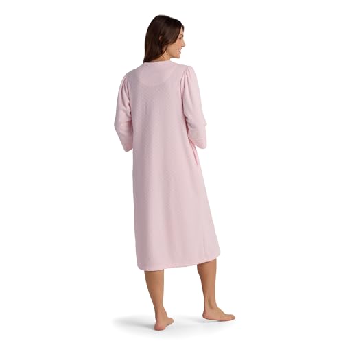 Miss Elaine Women's Brushed Back Terry Long Robe, Zipper Robe, Sleepwear and Loungewear2