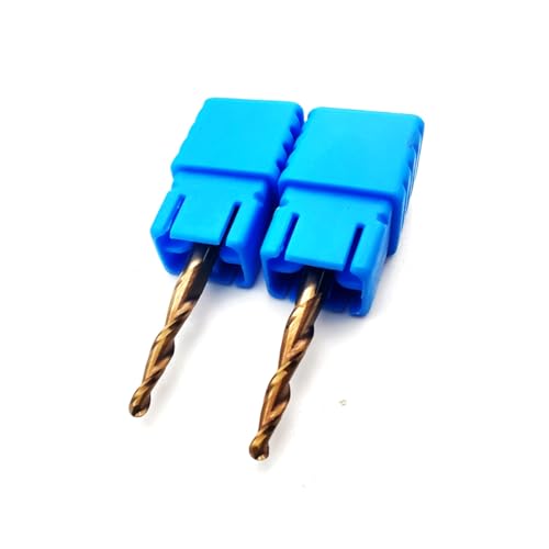 Image of HRC55 2Flutes Tungsten Solid Carbide Tapered Ball Nose Carving End Mill 1 /8 inch inches Shank 2D 3D Woodworking Tool CNC Router Bits CNC end Mill with TiAIN (4pcs, Radius=1.0mm)