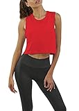 Mippo Crop Top Workout Shirts for Women Cropped Tank Tops Sports Tees Mesh Workout Tops Fitness Gym...