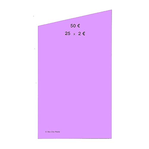 Münzrollpapier für Euro Münzen je 50x (2,00 € Papier) für Geldrollen/Rollgeld Münzrollenpapier/Handrollpapier/NEU Cover