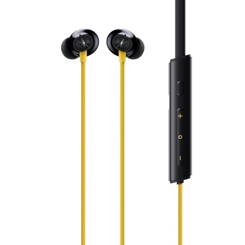 Image of Original Neckband Compatible for Realme Buds Wireless 3 ANC - Premium Wireless with Mic, Deep Bass Sound, Gaming Mode & Magnetic Instant Connection-(Yellow) ASX-63