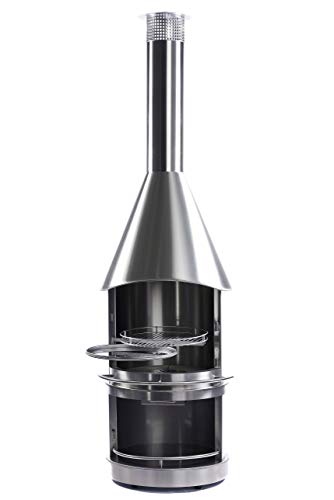 Preisvergleich Produktbild Firestar DN 700 Exclusiv komplett Edelstahl gebürstet Gartenkamin