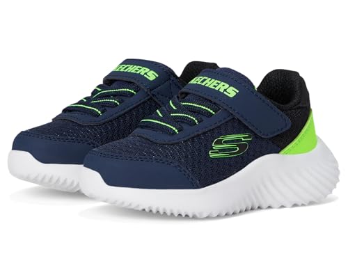 Skechers Bounder, Zapatillas, Navy/Lime, 29 EU