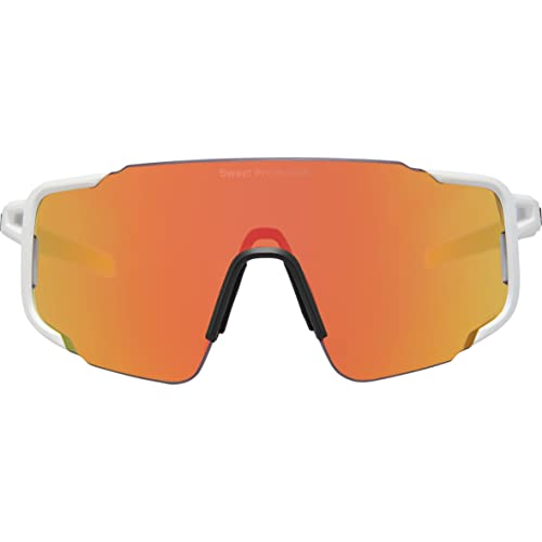 Sweet Protection Ronin Max Rig Reflect Sunglasses - Semi-Frameless, Anti Fog, Uv Protection Safety Glasses, Rig Topaz/Matte White, One Size #TOP1