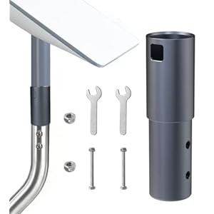 Starlink Starlink Pijpmontageadapter, Starlink Montageset van aluminiumlegering, Starlink-montageset compatibel met V2-standaard, voor Starlink, tv-mast en satellietmast (adapter)
