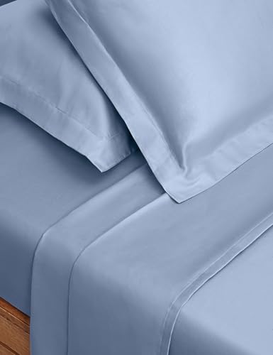 Image of Symbol Premium 100% Pure Cotton Soft Bedsheet for Double Bed - King Size (108x108 inches) with 2 Pillow Covers (27x17 inches) | 400 Threadcount