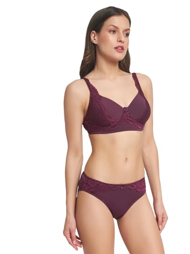 Image of Full Coverage Comfortable Wireless Padded Bra and Hot Panty Set for Women's and Girls