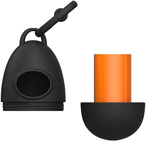 Miniatura 4 de TUG Dispensador de bolsas de basura para perros con bolsas para excrementos de perro, 15 bolsas por rollo, con dispensador negro