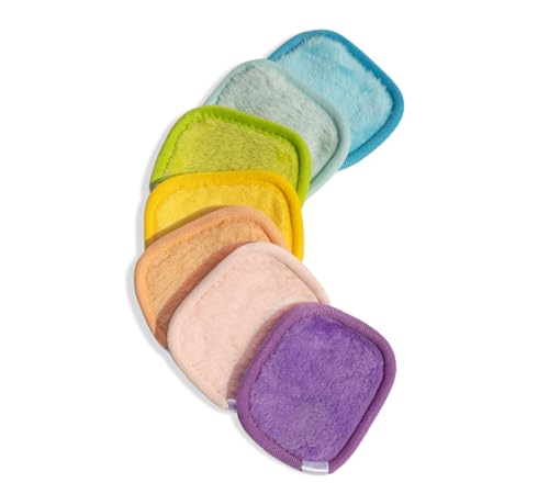 VENTEO - Coton Demaquillant Reutilisable pour visage yeux levres | Lingette Demaquillante lavable en machine pour tous types de peaux | Coton bebe lavable microfibre ultra douce usage quotidien.