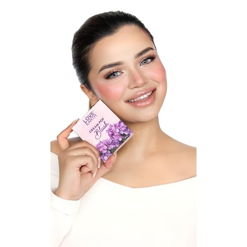 Image of Love Earth Cream Pop Blush - Pack of 5 | Hyaluronic Acid | Smooth, Lightweight, Long-Lasting | Dewy Finish, Easily Blendable| Everyday Natural Glow | Suitable for All Skin Types - (2ML X 5) 10ML