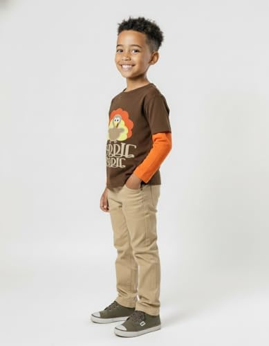 Image of Unique Baby Boys Layered Long Sleeve Kids Toddler Graphic T Shirt