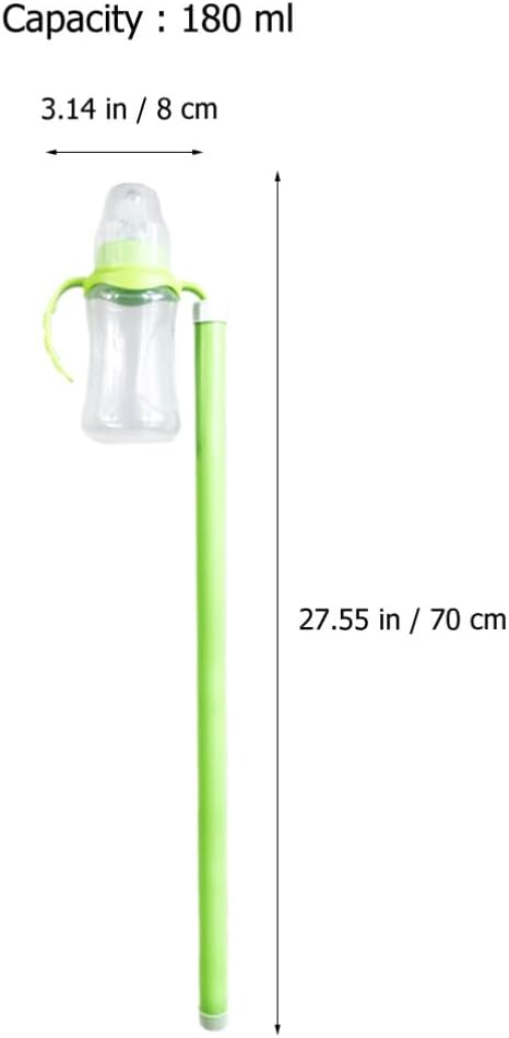 GANAZONO 2pcs Transparent Fish Feeder Bottle with Pole Carp Bottle for Aquarium Convenient Fish Feeding Supplies Sturdy Design for Cherry and Dwarf Carp