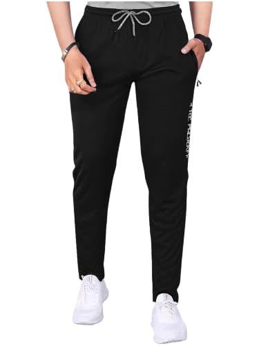 Image of Pinkmint Lycra Soild Track Pant for Men & Elastic Jogger Gym Wear, Yoga Wear, Sports, Regular Wear (Pack of 1)