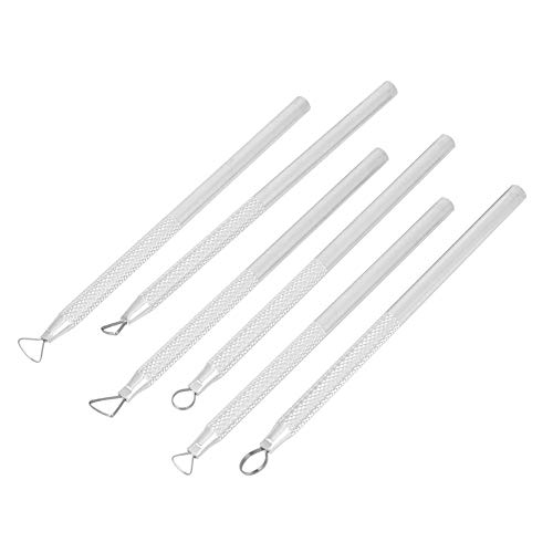Clay Sculpture Tools,Clay Sculpting Tools Pottery Turning Xiem Trimming Sgraffito Metal Carving Tool 6pcs Set Scraper Mini Ribbon Loop Cutting Smoothing Hoop,Ceramics & Pottery 6Pcs/Set Aluminium - Image 4