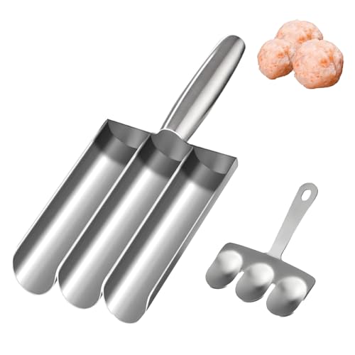 Moldeador de Albóndigas de Acero Inoxidable, Fabricante De Albóndigas, Herramientas Manuales para Hacer Albóndigas E De Masa De Galletas De, Molde de Albóndigas Antiadherente, Utensilios De Cocina