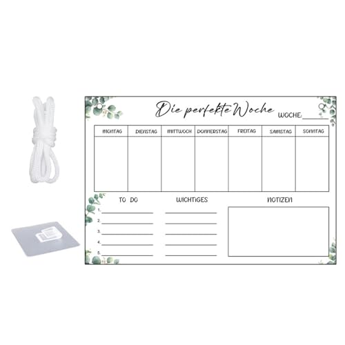 Wall Hanging Memos Board Erasable Clear Acrylic Weekly Calendar Planner Wall Mounted Notice Board for Office Classroom