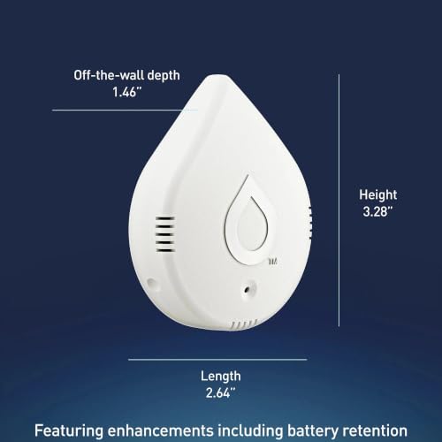 Image of Moen Flo Smart Water Leak Detector, Drip or Flood Sensor Alarm for Home, 1-Pack, White, 920-004