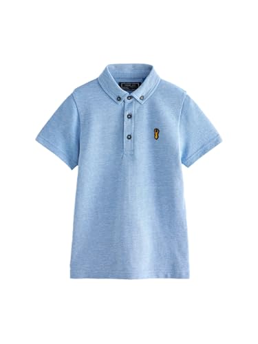 NEXT Jungen Standard Kurzärmeliges Polo-Shirt Blue Marl 110