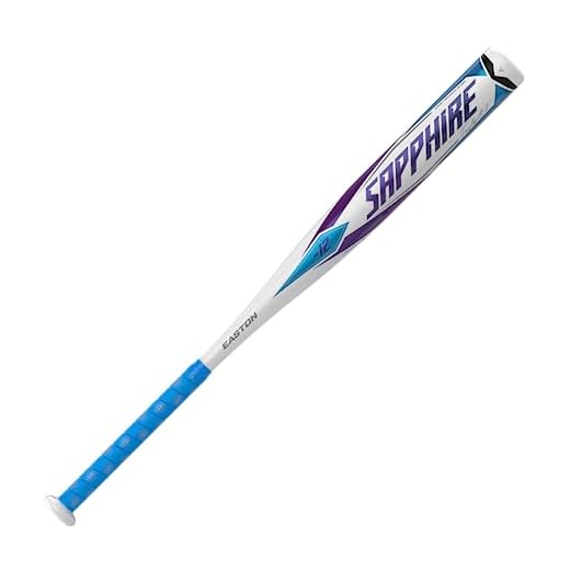 Easton Sapphire -12 Youth Fastpitch Softball Bat, 33/21, Approved for All Fields, FP22SAP
