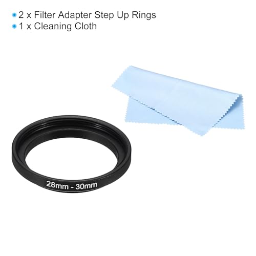 PATIKIL 28mm-30mm Metal Step Up Ring with Cleaning Cloth - Image 3