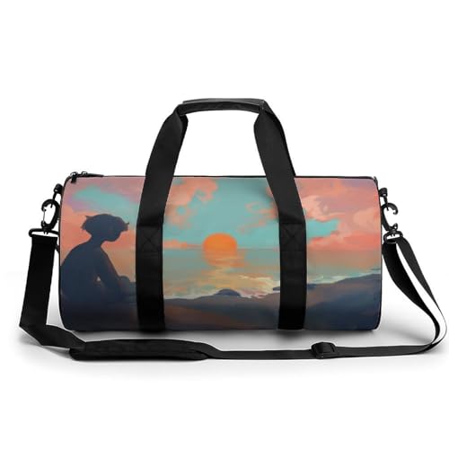 Sac de gym garçon coucher de soleil et sac de voyage duffel 45x23x23cm