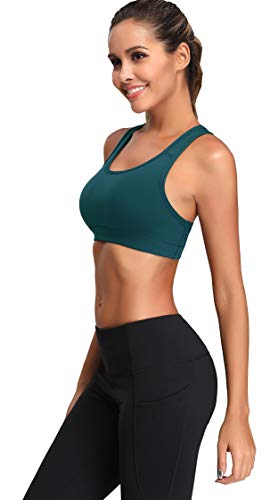 Image of Oalka Women's Racerback Sports Support Workout Running Bras | Oalka Women's Racerback Sports Support Workout Running Bras