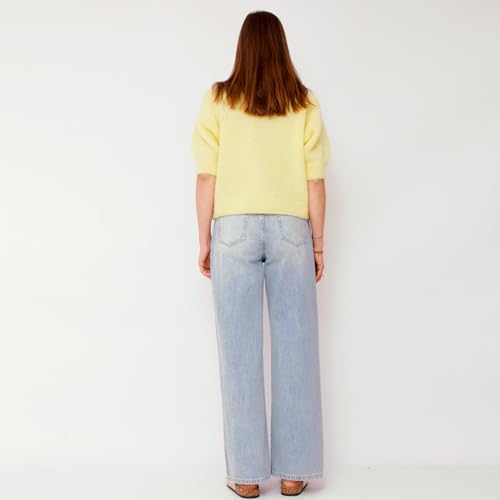 Image of Women Knitted Crop Cardigan Blouse Short Sleeve Button Down Sweater Shirt Y2k Open Front Cardigan Top Streetwear