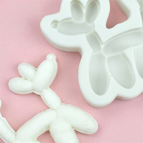 Molde de silicona para fondant en forma de perro globo miniatura 6