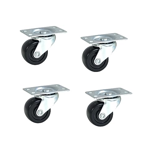 POWERTEC 1-1/2 Inch Swivel Caster Wheels Set of 4 with 160 l...