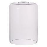 PurtekInfi Clear Cylinder Glass Lamp Shade, 1-5/8” Fitter, 7” Height x 5” Diameter Replacement Shade for Pendant Light, Chandelier, Table Lamp, Wall Sconce, Floor Lamp