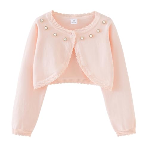 Long Sleeve Girls Shrug Knit Girls Cardigan Childrens Sweater Toddler Shawl Cover Up for 1-10Y, Kids Sweaters Girls