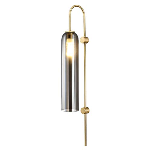 BOKT Mid Century Wall Sconce Bathroom Smoky Glass Vanity Light Decorative Wall Mounted Light Long Tube Wall Light Fixture for Bedroom Living Room BOKT Mid Century Wall Sconce Bathroom Smoky Glass Vanity Light Decorative Wall Mounted Light Long Tube Wall Light Fixture for Bedroom Living Room