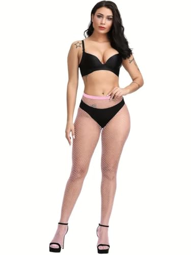 Image of Boolavard Fishnet Stockings, High Waist Tights for Women, Fish Net Tights Ladies Plus Size One Size Fit All