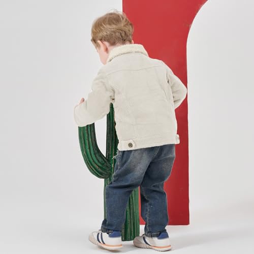 Volunboy Baby Boy Winter Corduroy Sherpa Fleece Jacket - Image 5
