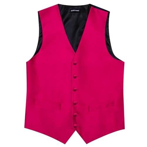 Image of Barry.Wang Mens Suit Vest Paisley /Flower Silk Jacquard Waistcoat Ties Set Formal /Leisure 5PCS