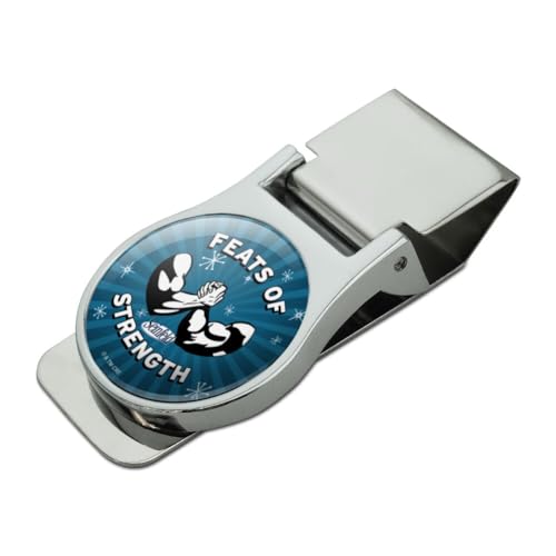 GRAPHICS & MORE Seinfeld Feats of Strength Satin Chrome Plated Metal Money Clip