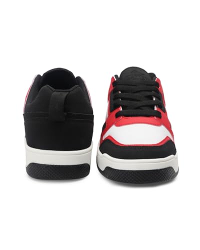 Image of ZAYDN ASH Black Red Men's Casual Sneaker