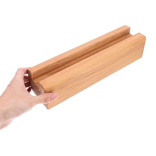 Base de madera para espejo de piso con soporte de diseño elegante 4