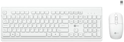 Lecoo KW203 Kablosuz Türkçe Q Klavye & Mouse Set - QWERTY Türkçe Dizilim Klavye, 1600DPI Optik Fare, Win/Mac Uyumlu, Sıvı Dökülmesine Dayanıklı, Tam Boyutlu Türkçe Q Klavye Mouse Seti Beyaz - Görsel 1
