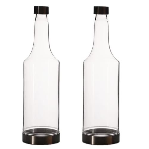 Kidia Infuse Store n' Pour - Bottiglia Multifunzione da 750ml con Doppia Apertura e Tappi in Acciaio Inossidabile, Perfetta per Cocktail e Infusi - Design Antigoccia, Facile da Pulire