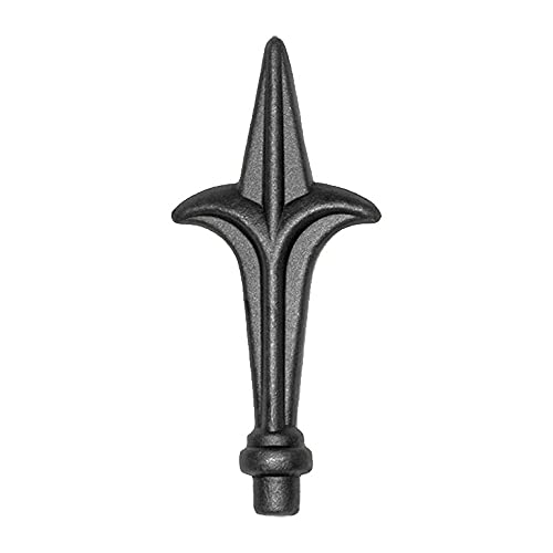 Pointe de lance fer 125mm diamètre 12mm forme fleur de lys à souder sur rond Cover